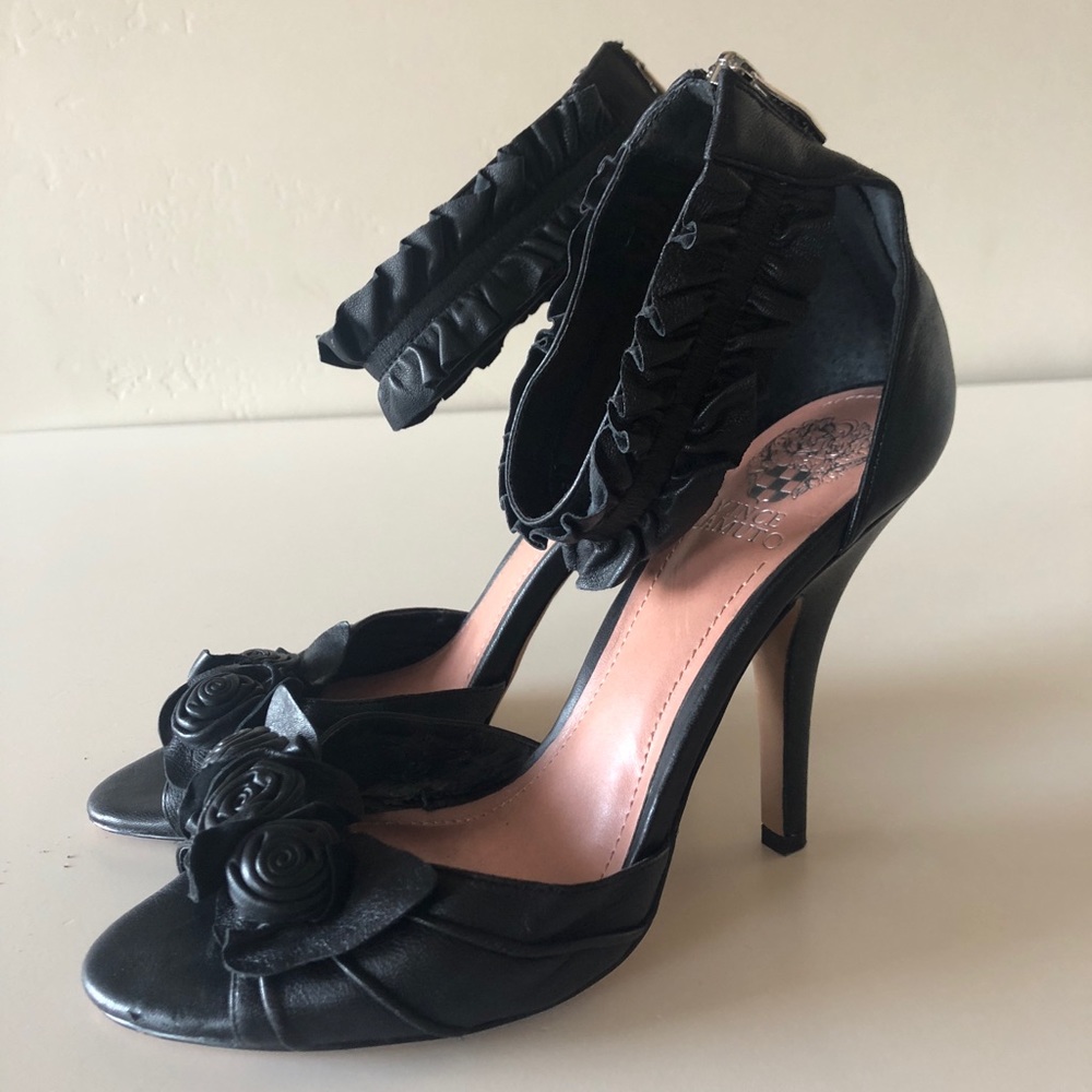 Vince Camuto heels black ankle strap
